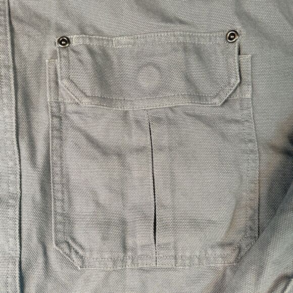 Duluth Trading Co Shirt Mens 2XL Blue Original Fire Hose Relax Workwear Magnetic - Picture 2 of 8